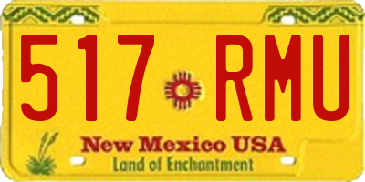 NM license plate 517RMU