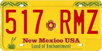 NM license plate 517RMZ