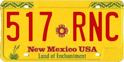 NM license plate 517RNC