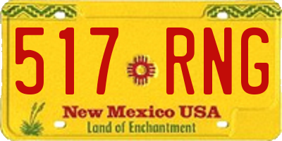 NM license plate 517RNG