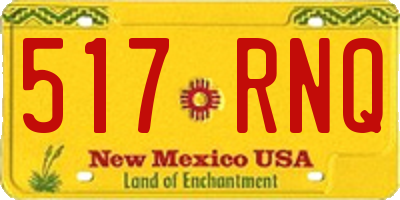 NM license plate 517RNQ