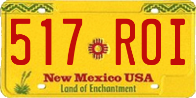 NM license plate 517ROI