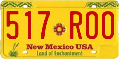 NM license plate 517ROO