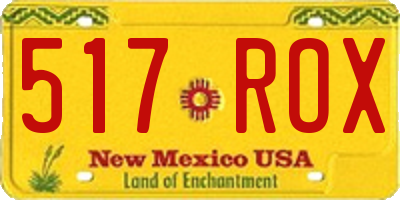 NM license plate 517ROX