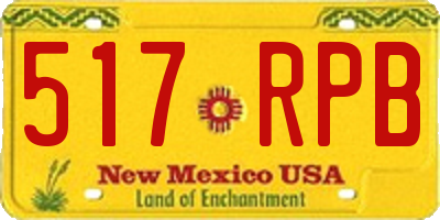 NM license plate 517RPB