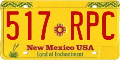 NM license plate 517RPC