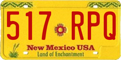 NM license plate 517RPQ