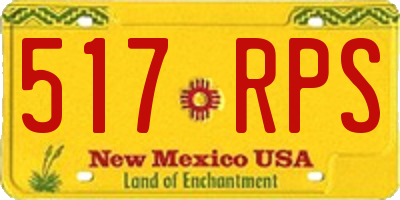 NM license plate 517RPS