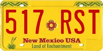 NM license plate 517RST