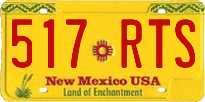NM license plate 517RTS