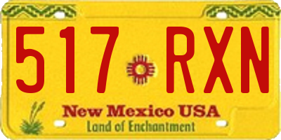 NM license plate 517RXN