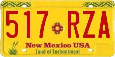 NM license plate 517RZA