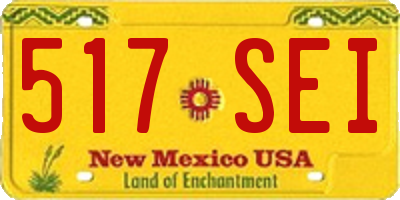 NM license plate 517SEI