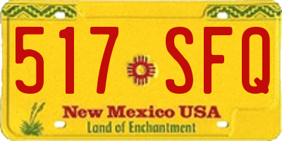 NM license plate 517SFQ