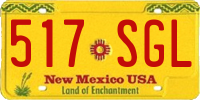 NM license plate 517SGL