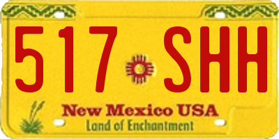 NM license plate 517SHH