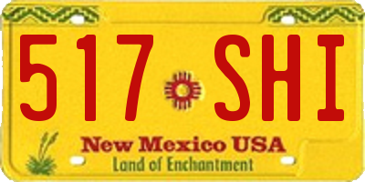 NM license plate 517SHI