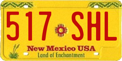 NM license plate 517SHL