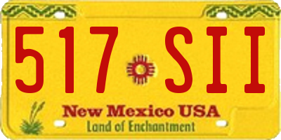 NM license plate 517SII