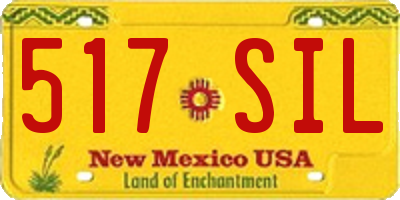 NM license plate 517SIL