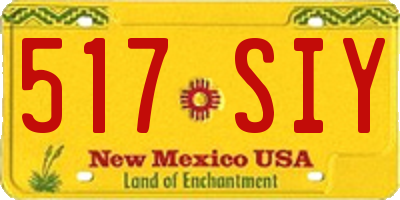 NM license plate 517SIY