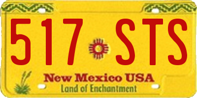 NM license plate 517STS