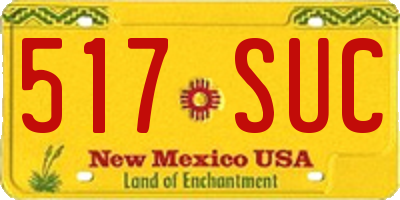 NM license plate 517SUC