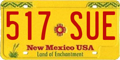 NM license plate 517SUE