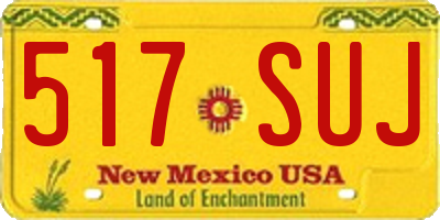 NM license plate 517SUJ
