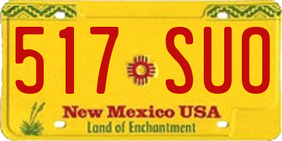 NM license plate 517SUO