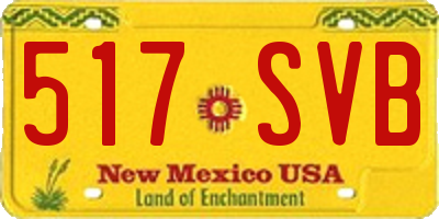 NM license plate 517SVB