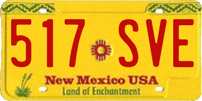 NM license plate 517SVE