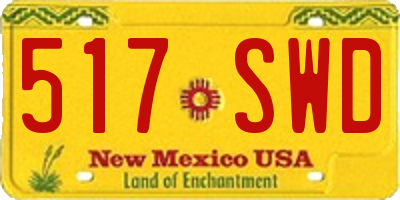 NM license plate 517SWD