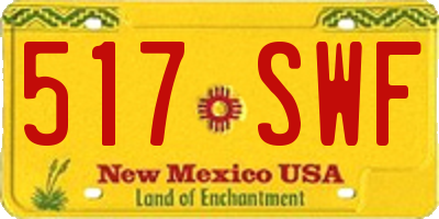 NM license plate 517SWF