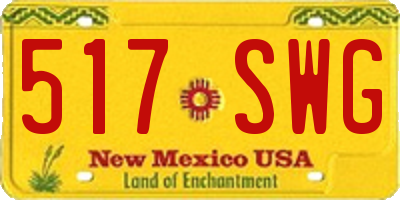 NM license plate 517SWG