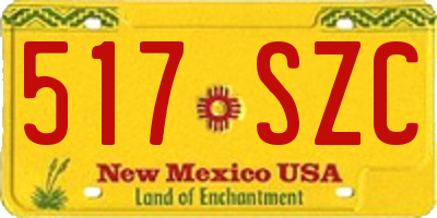 NM license plate 517SZC