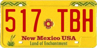 NM license plate 517TBH