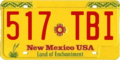 NM license plate 517TBI