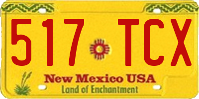 NM license plate 517TCX