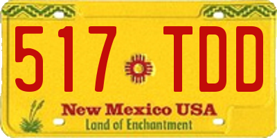 NM license plate 517TDD