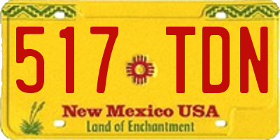 NM license plate 517TDN