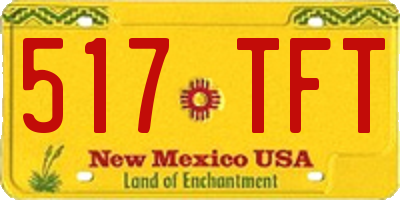 NM license plate 517TFT