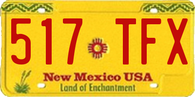 NM license plate 517TFX
