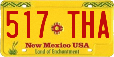 NM license plate 517THA