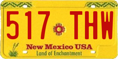 NM license plate 517THW