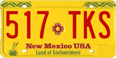 NM license plate 517TKS