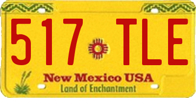 NM license plate 517TLE