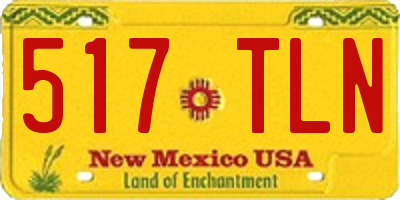 NM license plate 517TLN