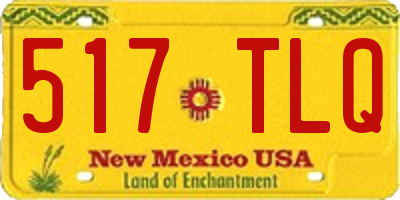 NM license plate 517TLQ