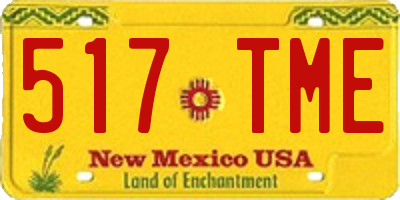 NM license plate 517TME